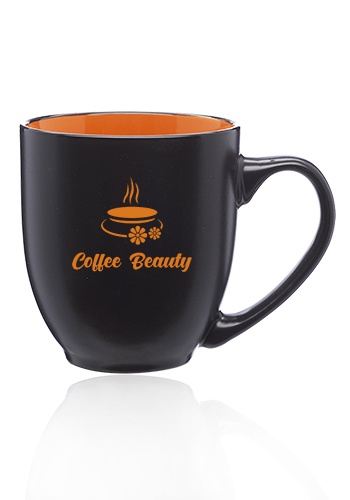 Custom 16 oz. Bistro Two-Tone Ceramic Mugs