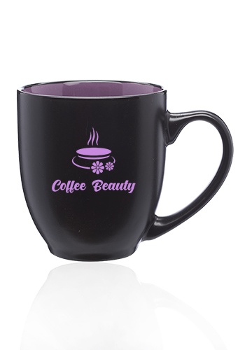 Custom 16 oz. Bistro Two-Tone Ceramic Mugs
