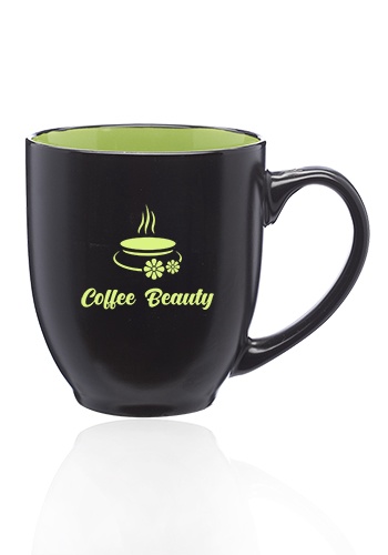 Custom 16 oz. Bistro Two-Tone Ceramic Mugs