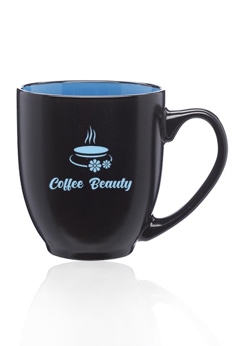 Custom 16 oz. Bistro Two-Tone Ceramic Mugs