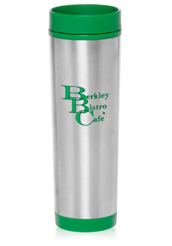 Custom 16 oz. Slim Color Top Travel Mugs