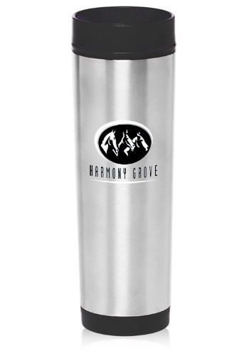 Custom 16 oz. Slim Color Top Travel Mugs