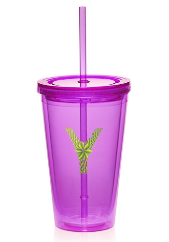 Custom 16 oz. Double Wall Acrylic Tumblers With Straws