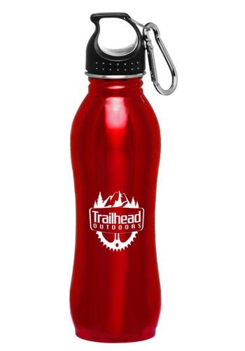 Custom 25 oz. Stainless Steel Bottles with Carabiner