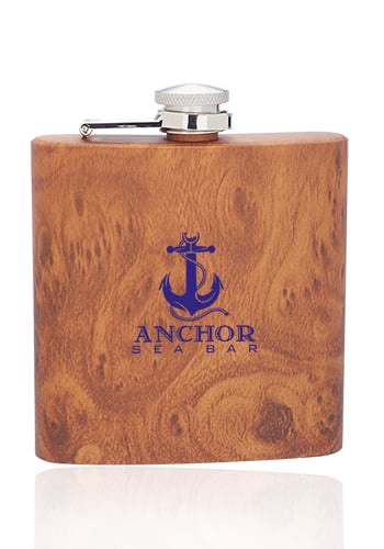 Custom 6 oz. Murano Stainless Steel Flasks