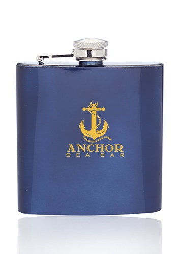 Custom 6 oz. Murano Stainless Steel Flasks