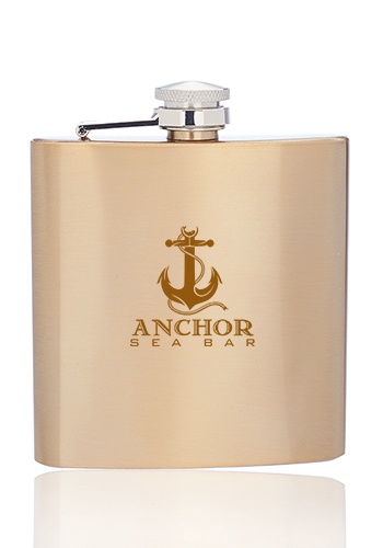 Custom 6 oz. Murano Stainless Steel Flasks
