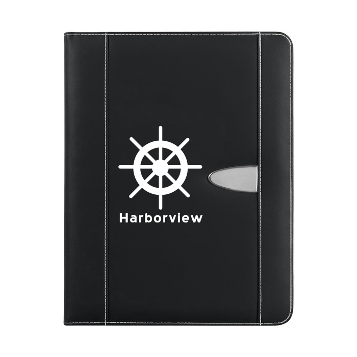 Custom Eclipse 8-1/2" x 11" Bonded Leather Portfolio