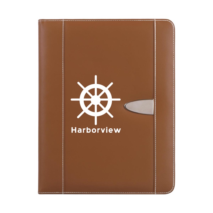 Custom Eclipse 8-1/2" x 11" Bonded Leather Portfolio