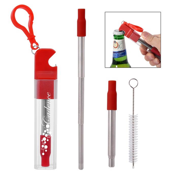 Custom Straw Kit with Bottle Opener