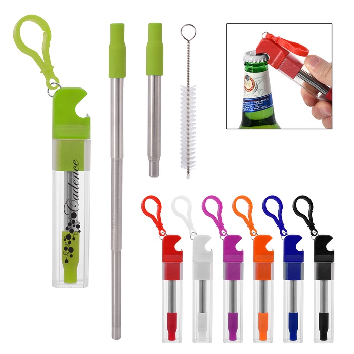 Custom Straw Kit with Bottle Opener