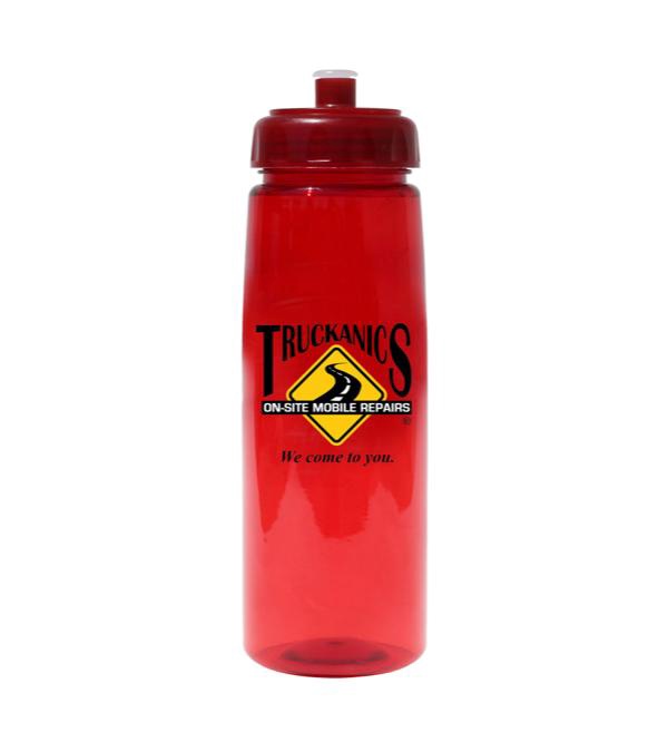 30 oz. Poly-Saver PET Bottle with Push 'n Pull Cap-Full Color Imprint