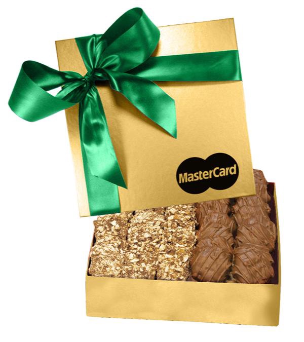 The Chairman Gold Gift Box - Almond Butter Crunch & Cashew Caramel Turtles