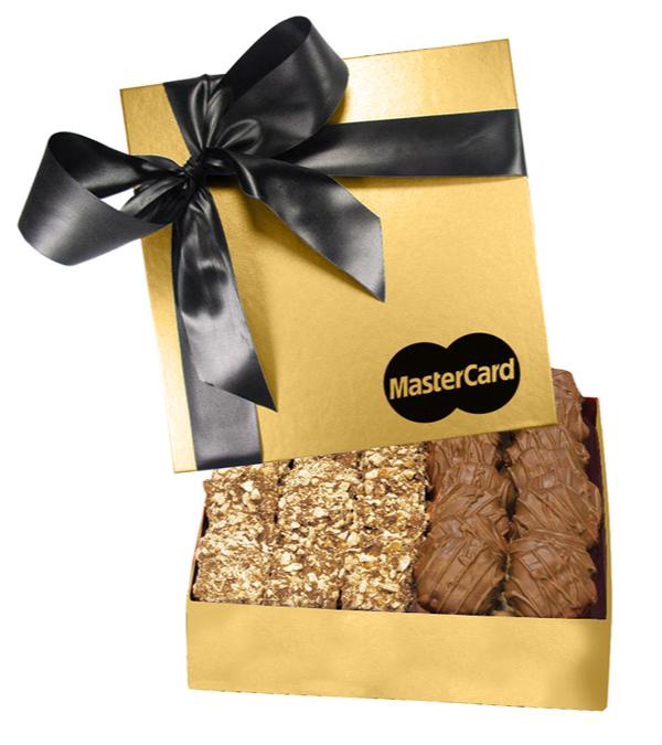 The Chairman Gold Gift Box - Almond Butter Crunch & Cashew Caramel Turtles