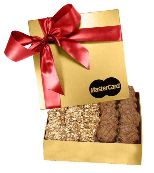 The Chairman Gold Gift Box - Almond Butter Crunch & Cashew Caramel Turtles