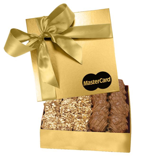 The Chairman Gold Gift Box - Almond Butter Crunch & Cashew Caramel Turtles