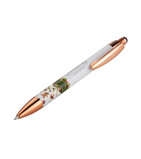 Festive Merry Christmas & Happy New Year Stylus Copper Pen