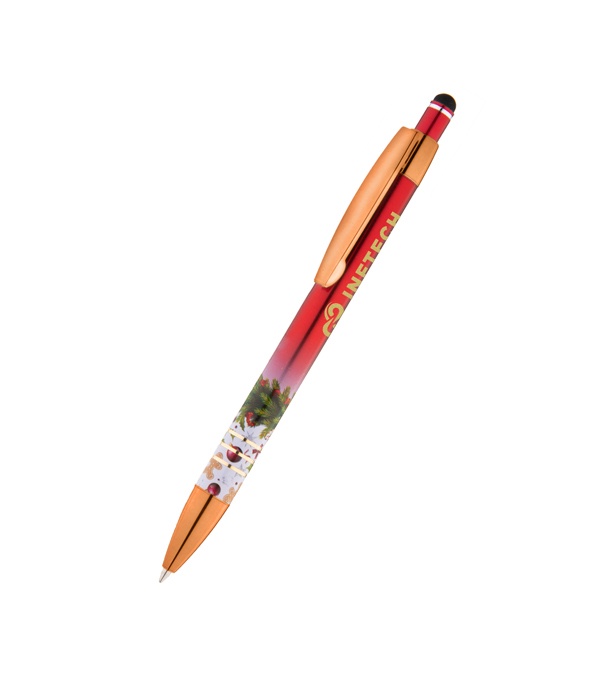 Festive Merry Christmas & Happy New Year Stylus Copper Pen
