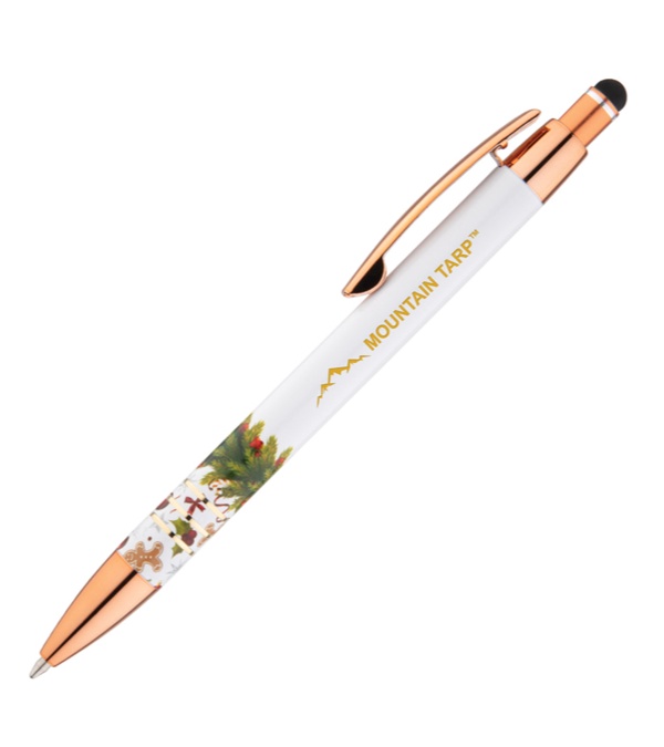 Festive Merry Christmas & Happy New Year Stylus Copper Pen