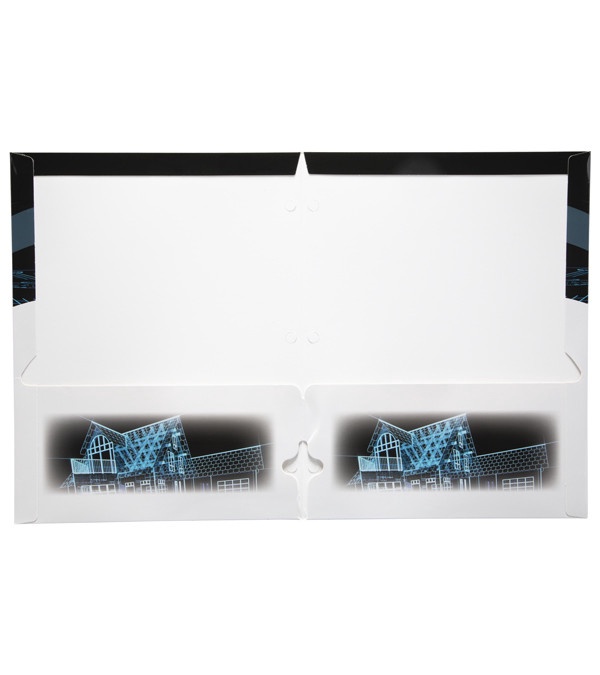 2 Pocket Presentation Folders, Business Themes (imprint at bottom)