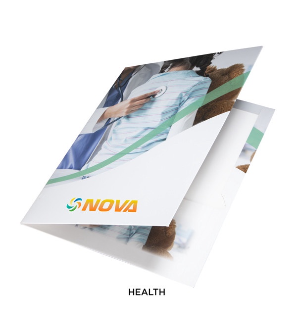 2 Pocket Presentation Folders, Business Themes (imprint at bottom)