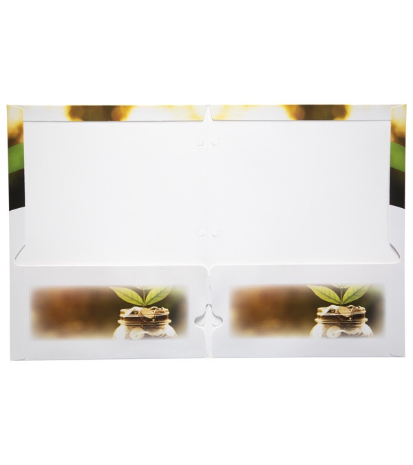 2 Pocket Presentation Folders, Business Themes (imprint at bottom)