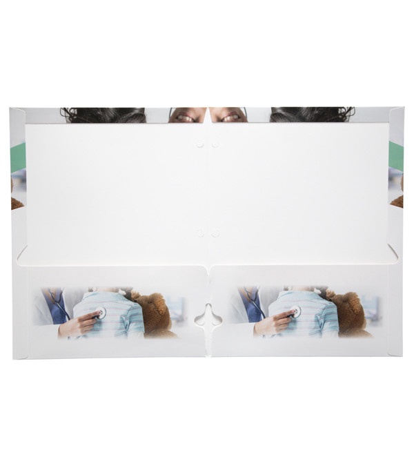 2 Pocket Presentation Folders, Business Themes (imprint at bottom)