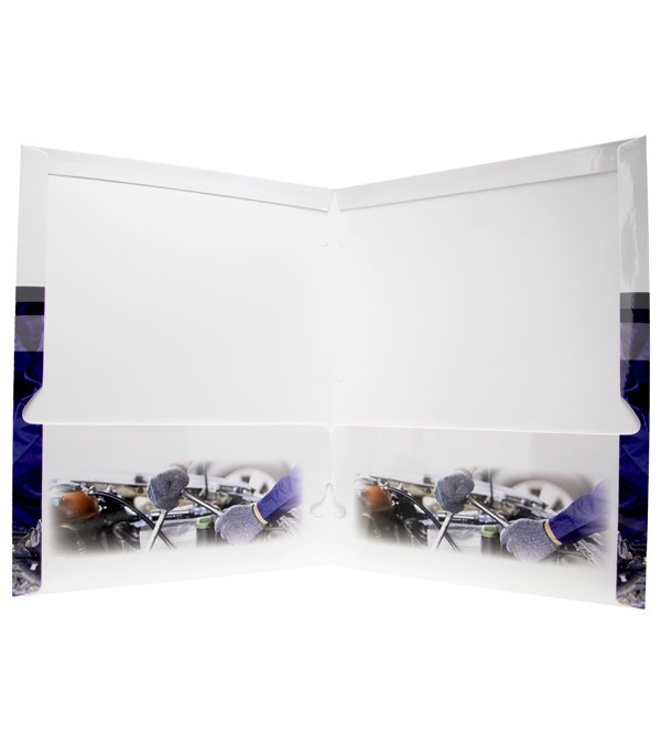 2 Pocket Presentation Folders, Business Themes (imprint on top)