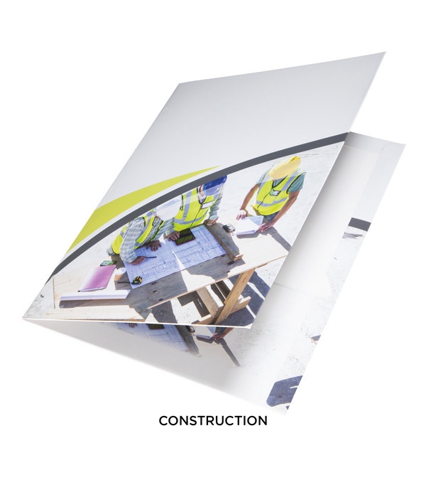 2 Pocket Presentation Folders, Business Themes (imprint on top)