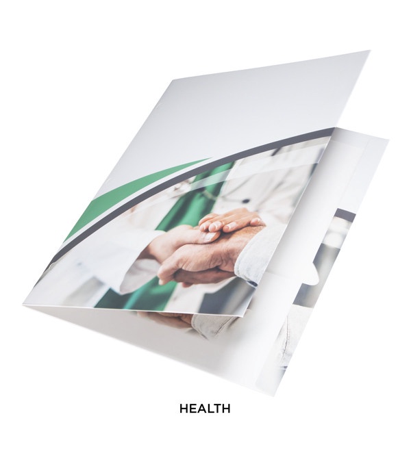 2 Pocket Presentation Folders, Business Themes (imprint on top)