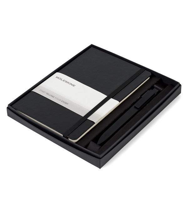Moleskine Medium Notebook and GO Pen Gift Set