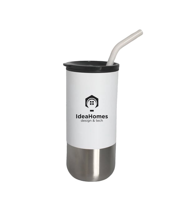 18 oz. Olympia Insulated Tumbler with Straw - Screen Print