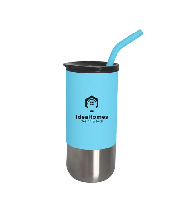 18 oz. Olympia Insulated Tumbler with Straw - Screen Print