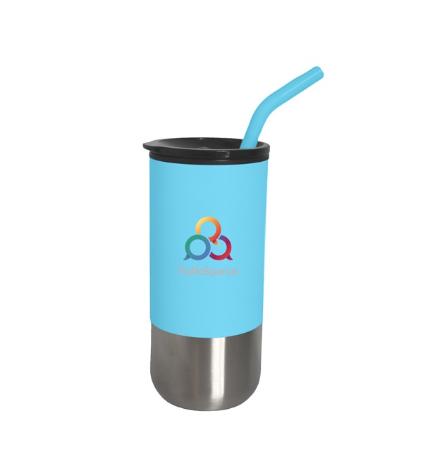 18 oz. Olympia Insulated Tumbler with Straw - Full Color