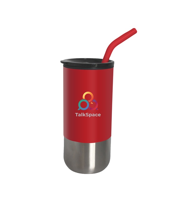 18 oz. Olympia Insulated Tumbler with Straw - Full Color - 24 Hour Rush