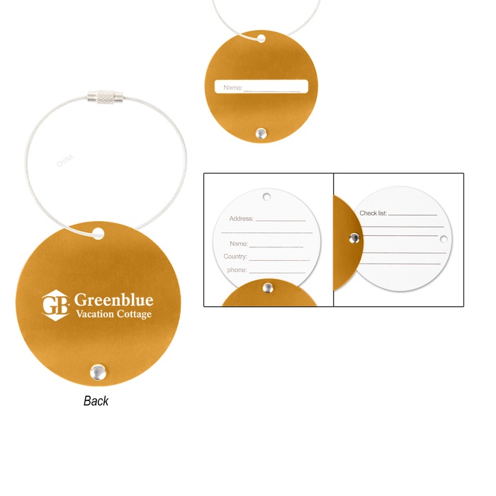 Jet Setter Aluminum Luggage Tag