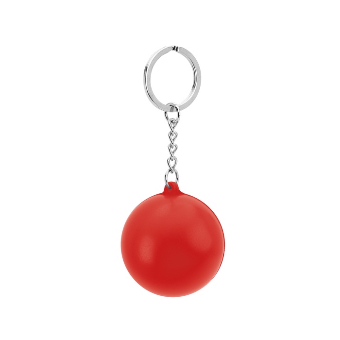 Round PU Stress Reliever Keychain