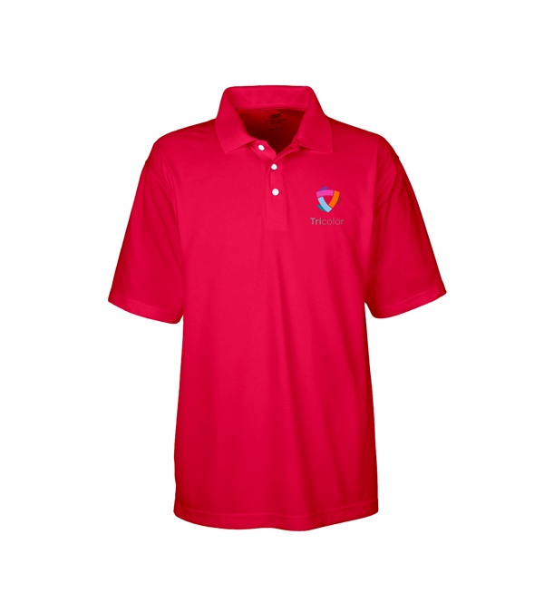 UltraClub Men's Cool & Dry Stain-Release Performance Polo - Screen Print