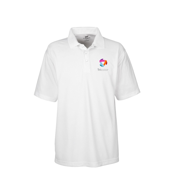 UltraClub Men's Cool & Dry Stain-Release Performance Polo - Screen Print
