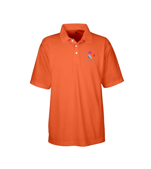 UltraClub Men's Cool & Dry Stain-Release Performance Polo - Screen Print