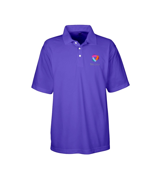 UltraClub Men's Cool & Dry Stain-Release Performance Polo - Screen Print