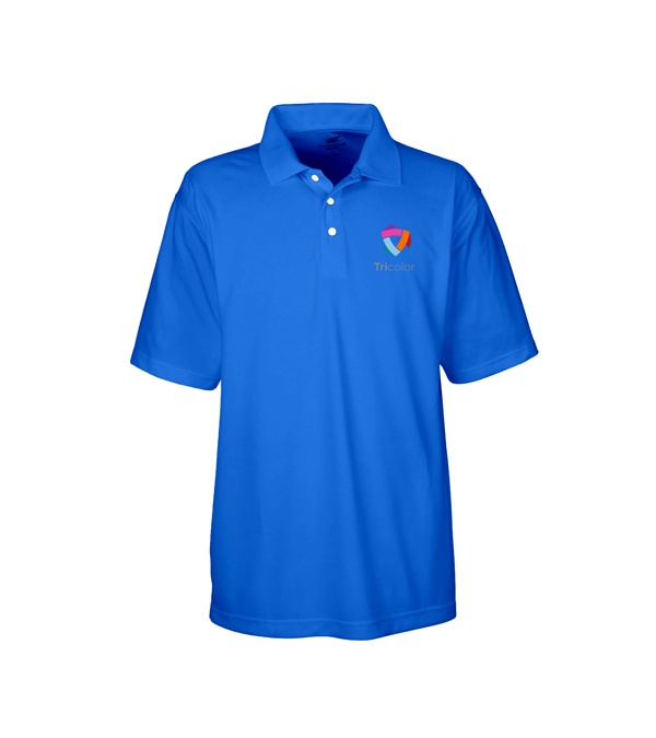 UltraClub Men's Cool & Dry Stain-Release Performance Polo - Screen Print
