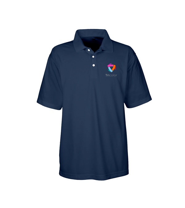 UltraClub Men's Cool & Dry Stain-Release Performance Polo - Screen Print