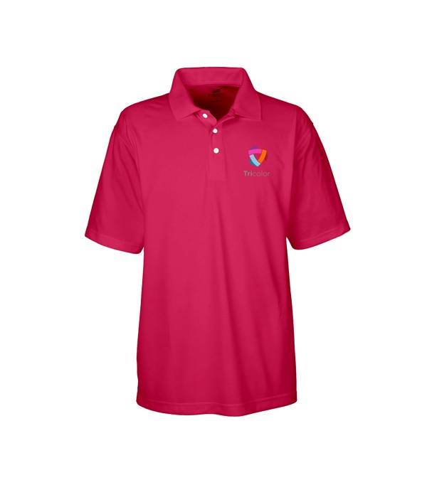 UltraClub Men's Cool & Dry Stain-Release Performance Polo - Screen Print