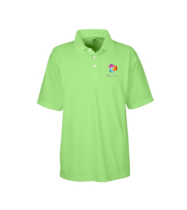 UltraClub Men's Cool & Dry Stain-Release Performance Polo - Screen Print