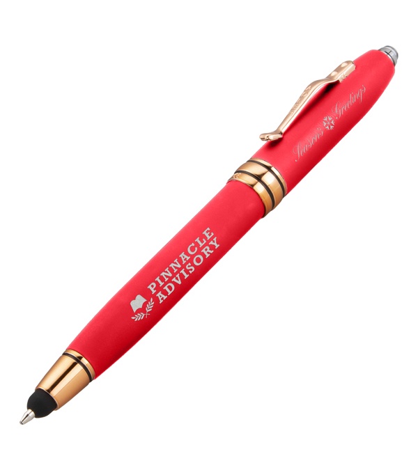 Royale Tech Soft Touch Triple Function Copper Pen with Season's Greetings-24 Hour Rush