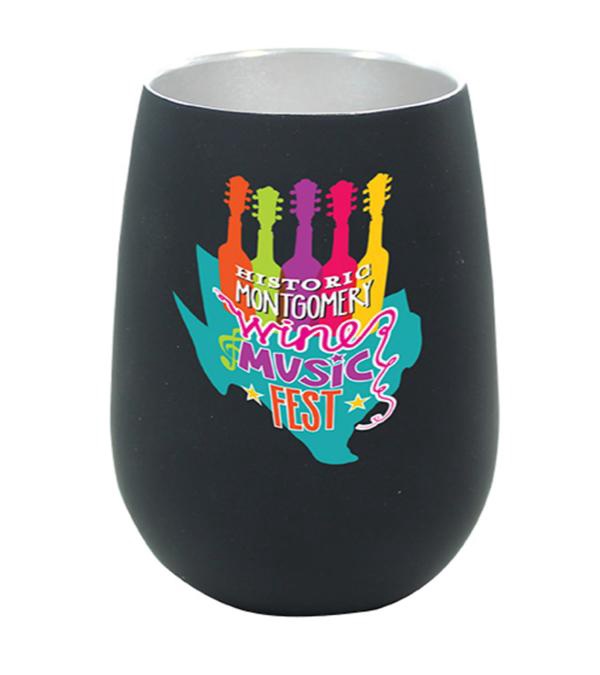 12 oz. Halcyon® Stainless Steel Wine Glass - Full Color Imprint