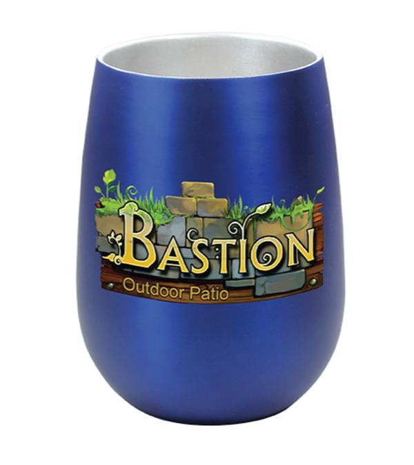 12 oz. Halcyon® Stainless Steel Wine Glass - Full Color Imprint
