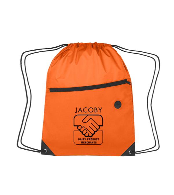 Promotional Sports Backpack w/ Front Zipper
