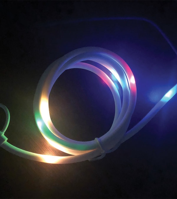 3-in-1 3 Ft. Disco Tech Light Up Charging Cable